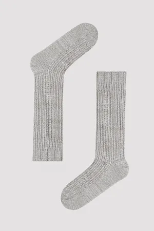 Soft Jacquard Beige Leggings