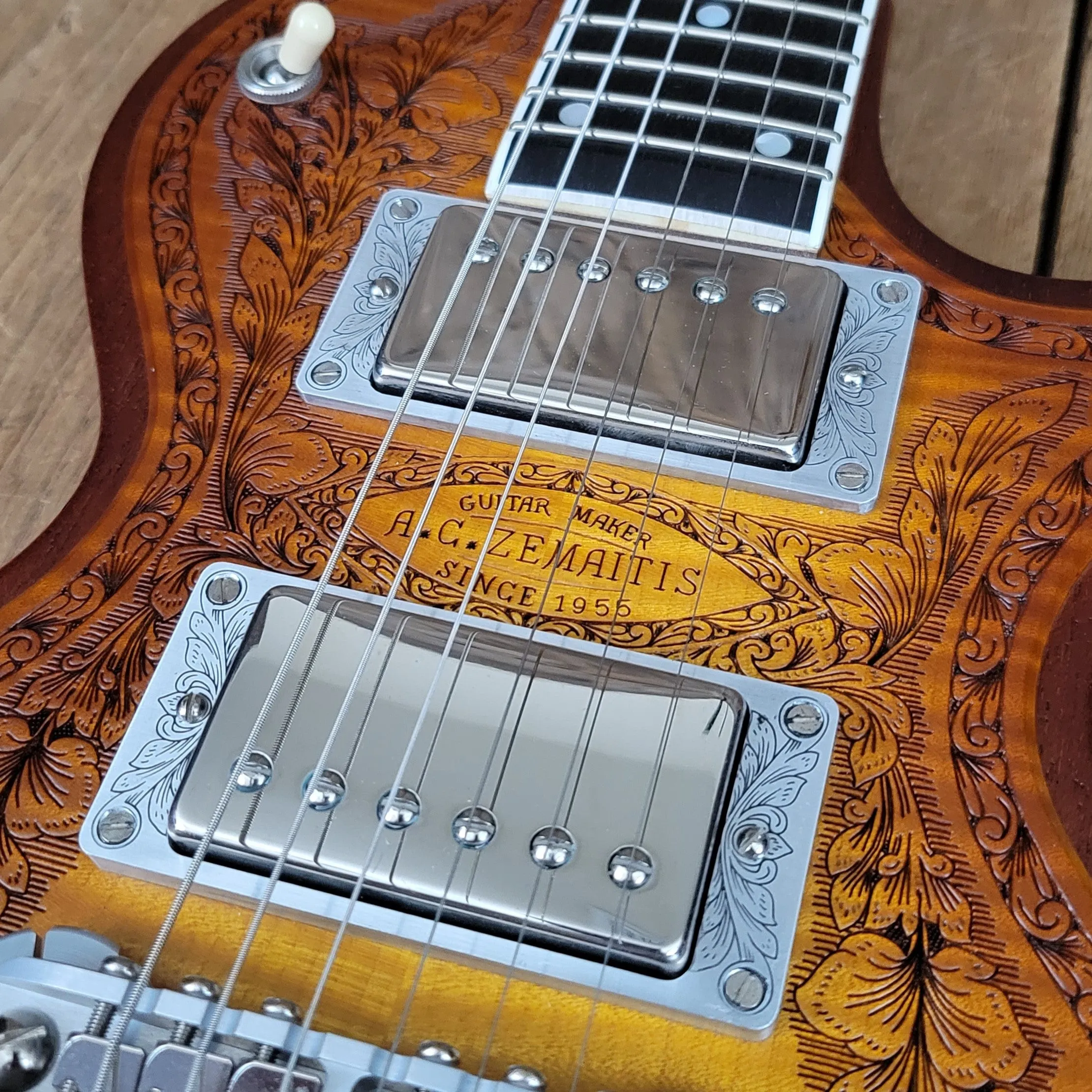 SOLD - Zemaitis CS24SU Custom Shop Wood Leaf Flame Maple Made in Japan - 2019