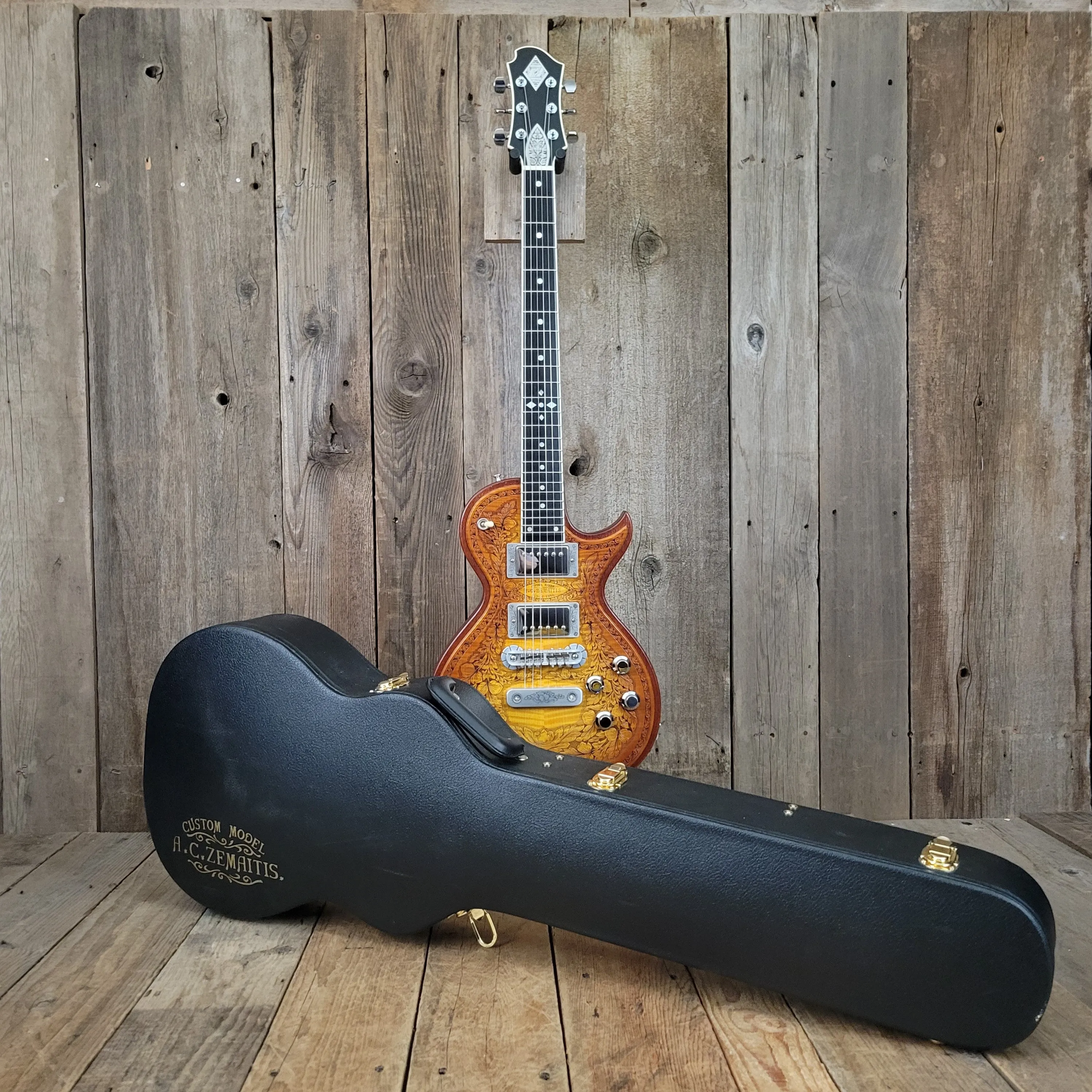 SOLD - Zemaitis CS24SU Custom Shop Wood Leaf Flame Maple Made in Japan - 2019