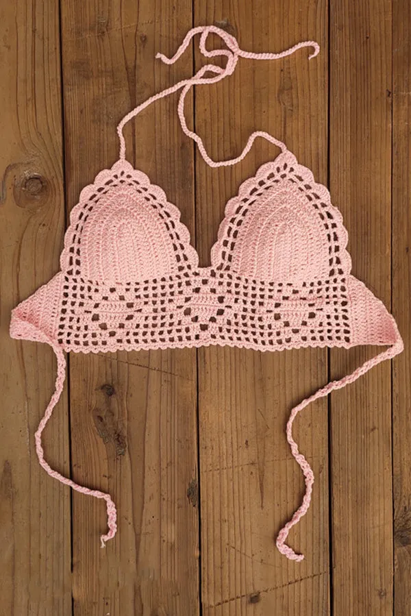Solid Color Sexy Halterneck Knitted Vest