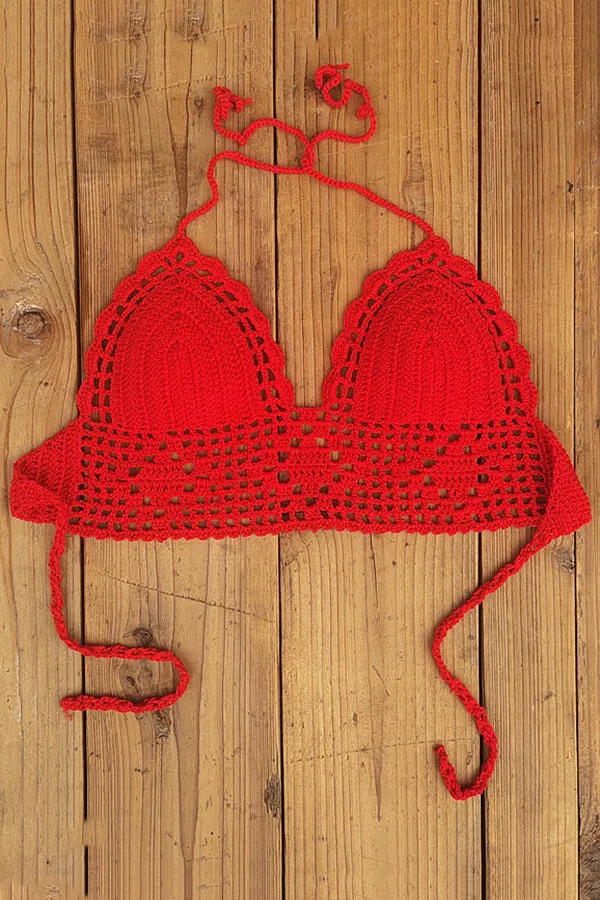 Solid Color Sexy Halterneck Knitted Vest