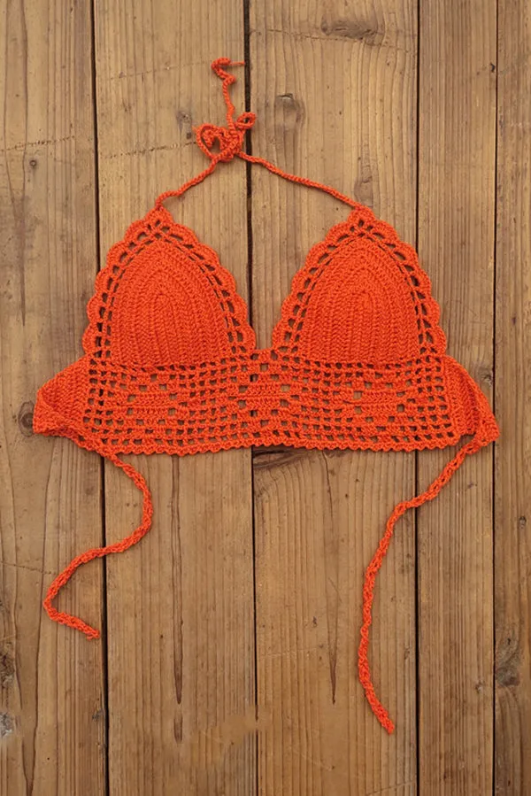 Solid Color Sexy Halterneck Knitted Vest