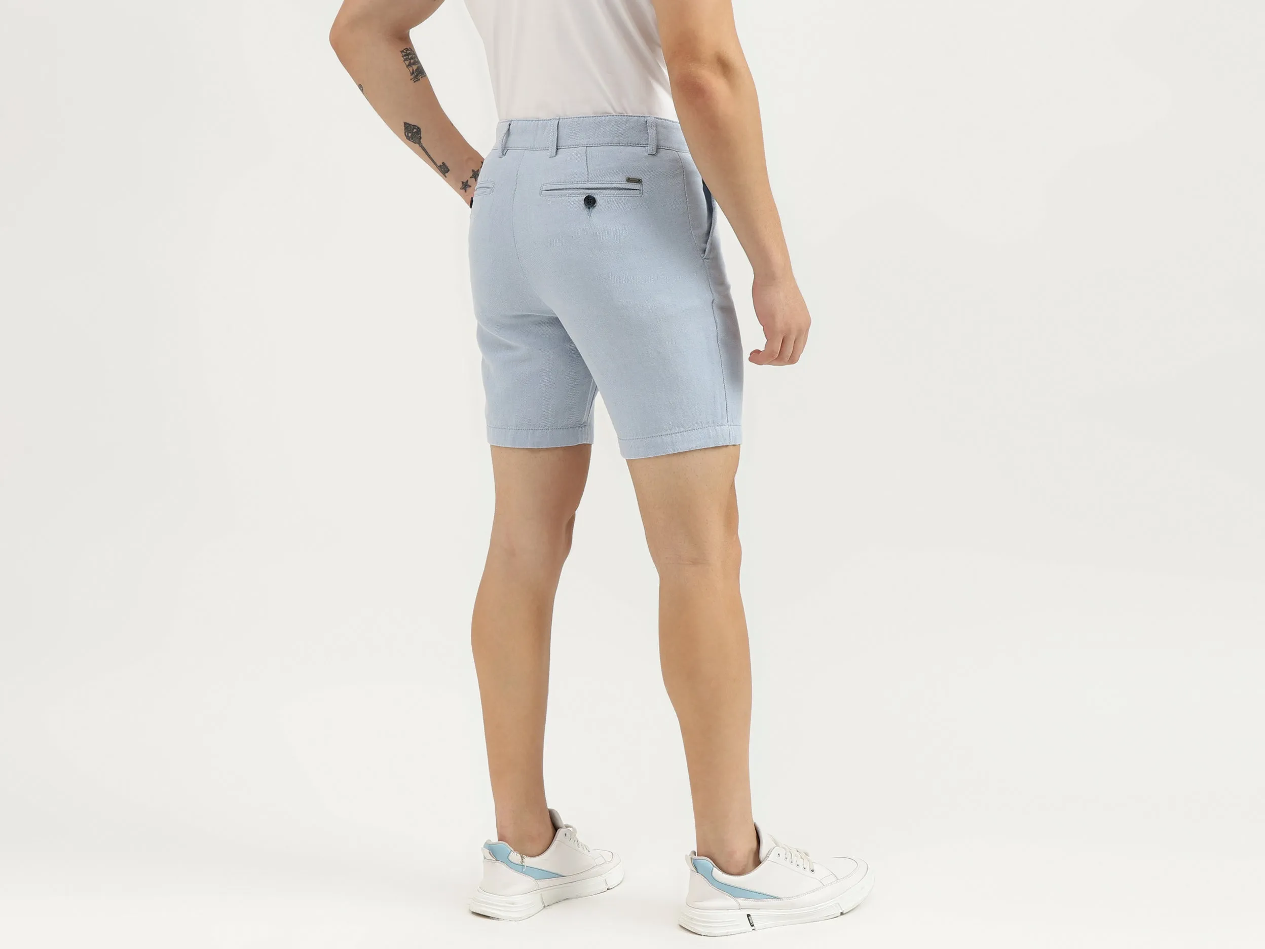 Solid Relaxed Fit Shorts