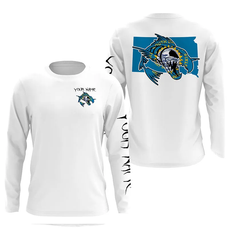 South Dakota fishing fish reaper skull Custom name Long sleeve, Long Sleeve Hooded NPQ965