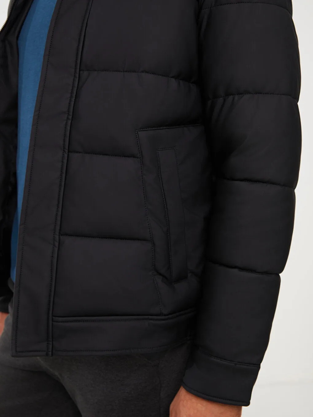 Standard Mold Stand Collar Men Puffer Coat