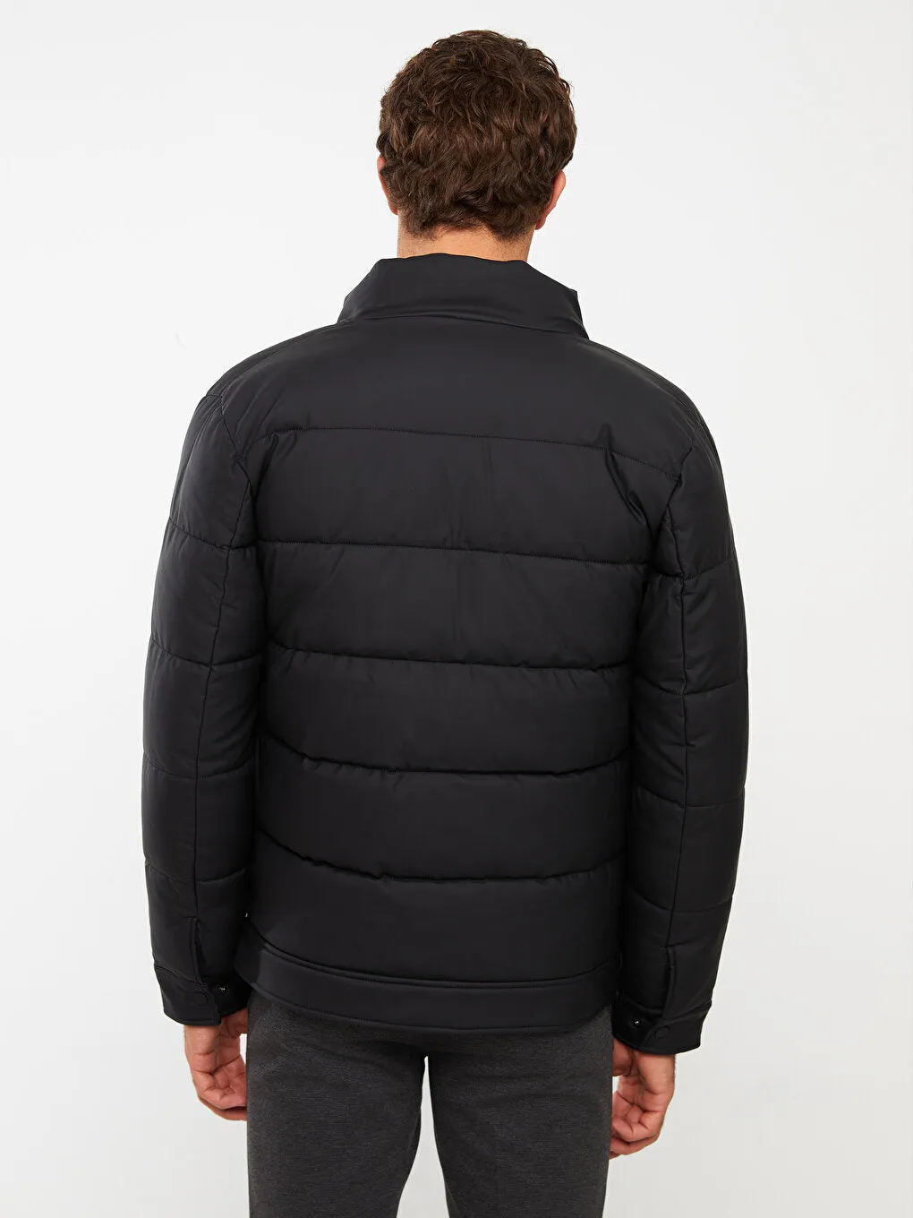 Standard Mold Stand Collar Men Puffer Coat
