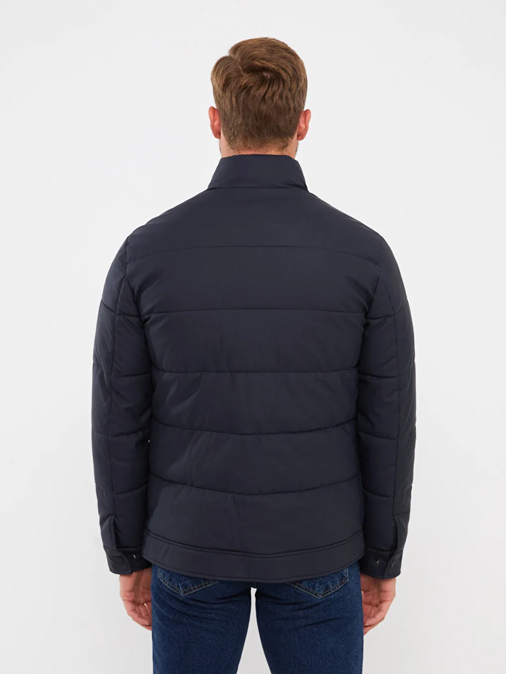 Standard Mold Stand Collar Men Puffer Coat