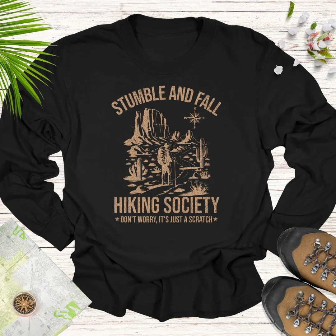 Stumble And Fall Hiking Society Long Sleeve Unisex T-Shirt (Desert Edition)