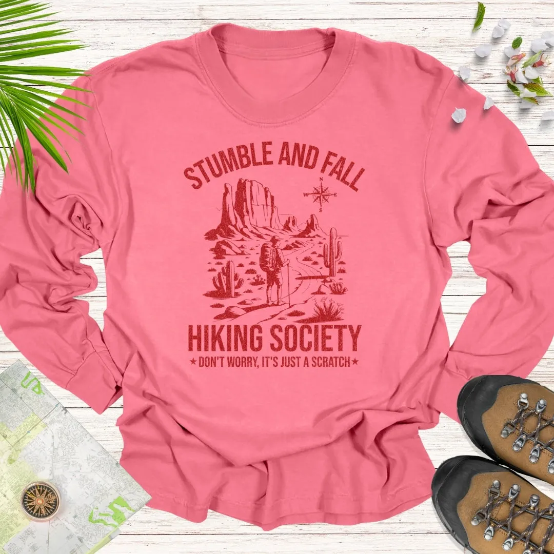 Stumble And Fall Hiking Society Long Sleeve Unisex T-Shirt (Desert Edition)