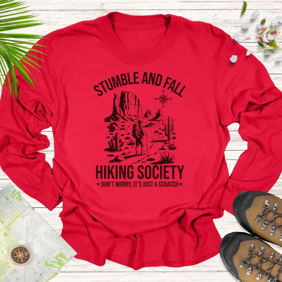 Stumble And Fall Hiking Society Long Sleeve Unisex T-Shirt (Desert Edition)