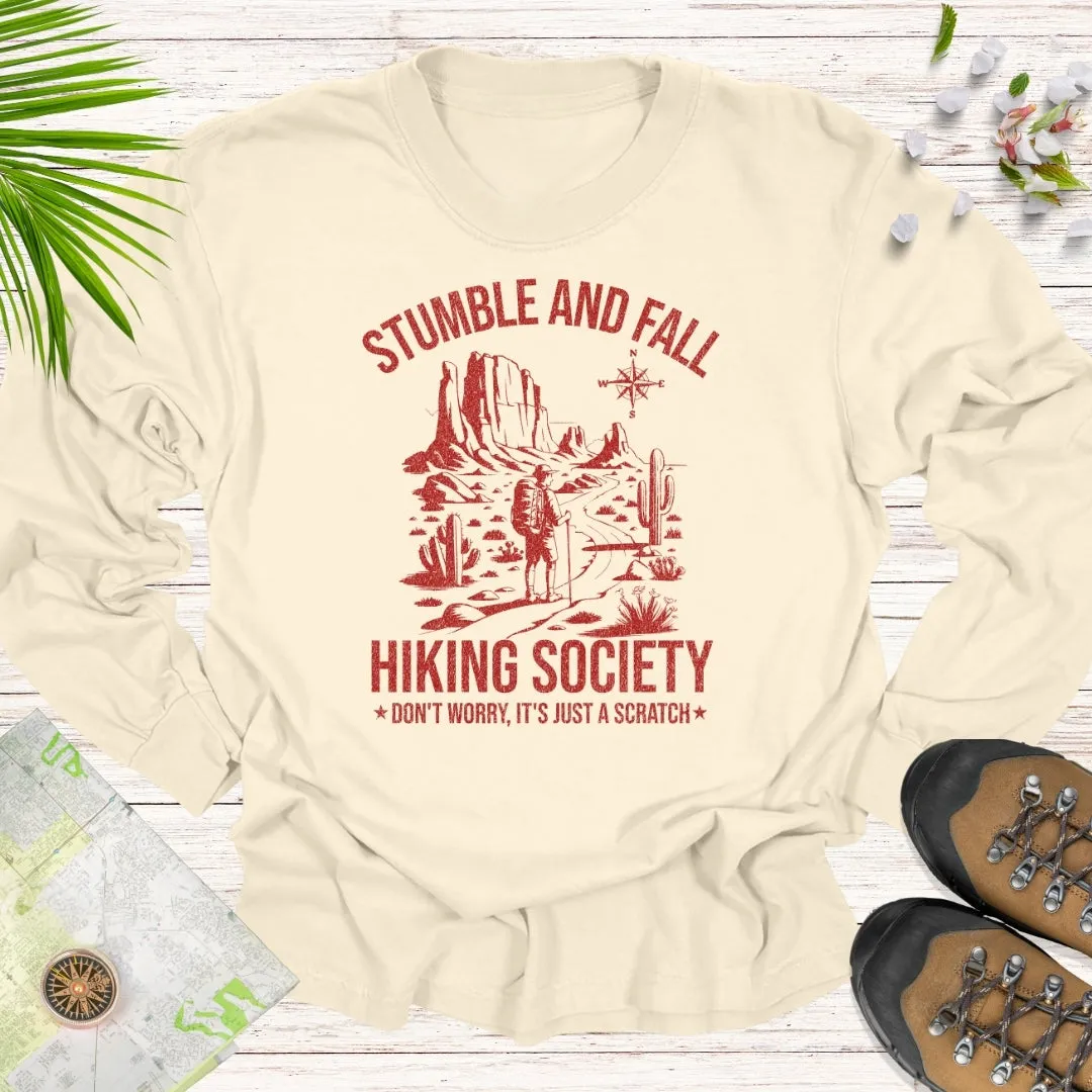 Stumble And Fall Hiking Society Long Sleeve Unisex T-Shirt (Desert Edition)