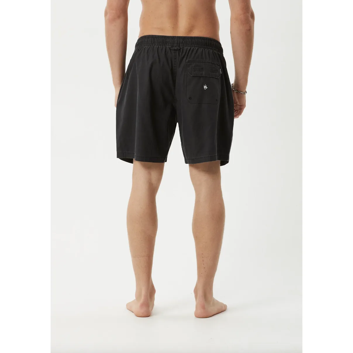 The Dopamine Organic Swim Short 18" - Black Acid Wash