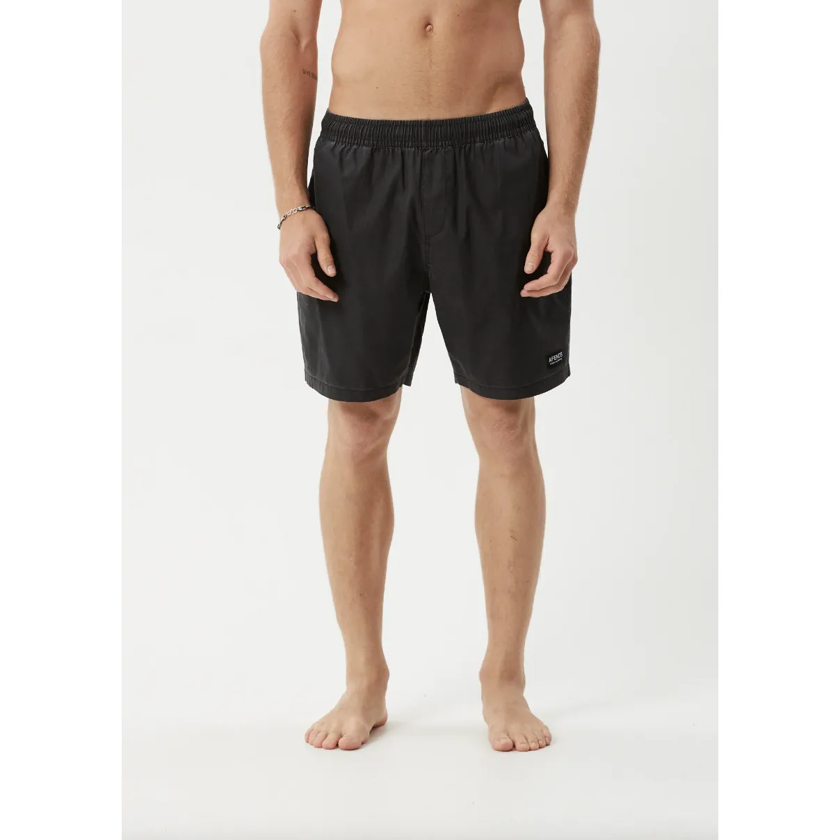 The Dopamine Organic Swim Short 18" - Black Acid Wash