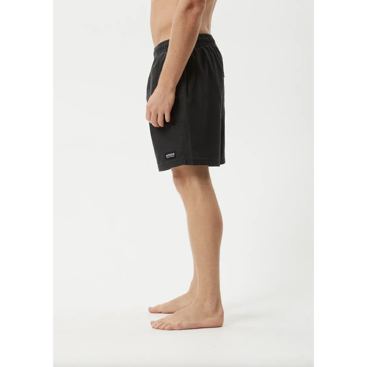 The Dopamine Organic Swim Short 18" - Black Acid Wash