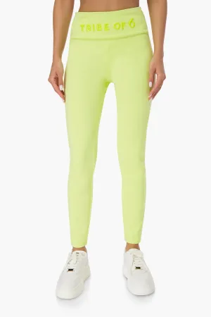 TRIBE OF 6 AZALEA RECYCLED LEGGING WITH EMBROIDERED WAISTBAND