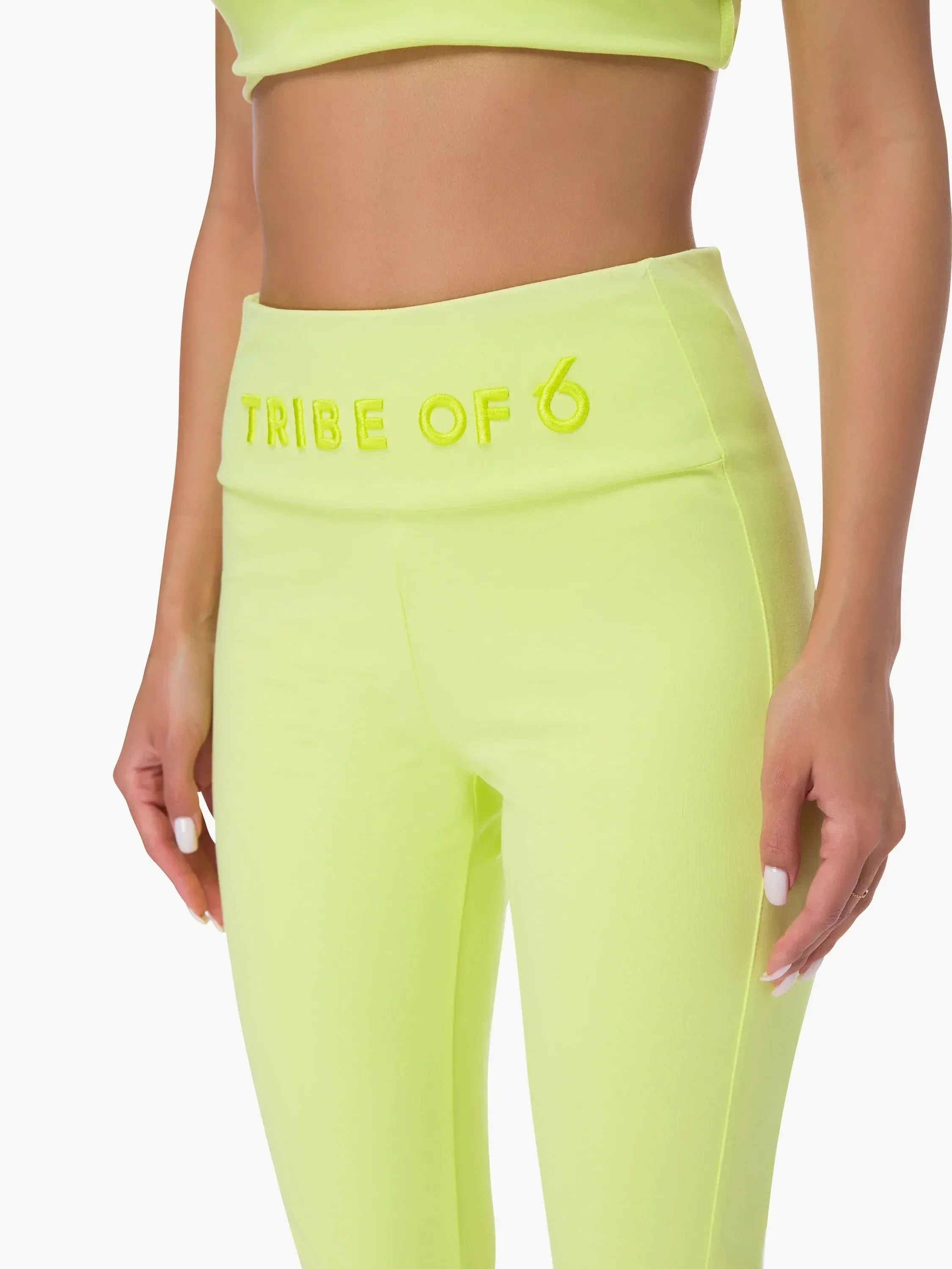 TRIBE OF 6 AZALEA RECYCLED LEGGING WITH EMBROIDERED WAISTBAND
