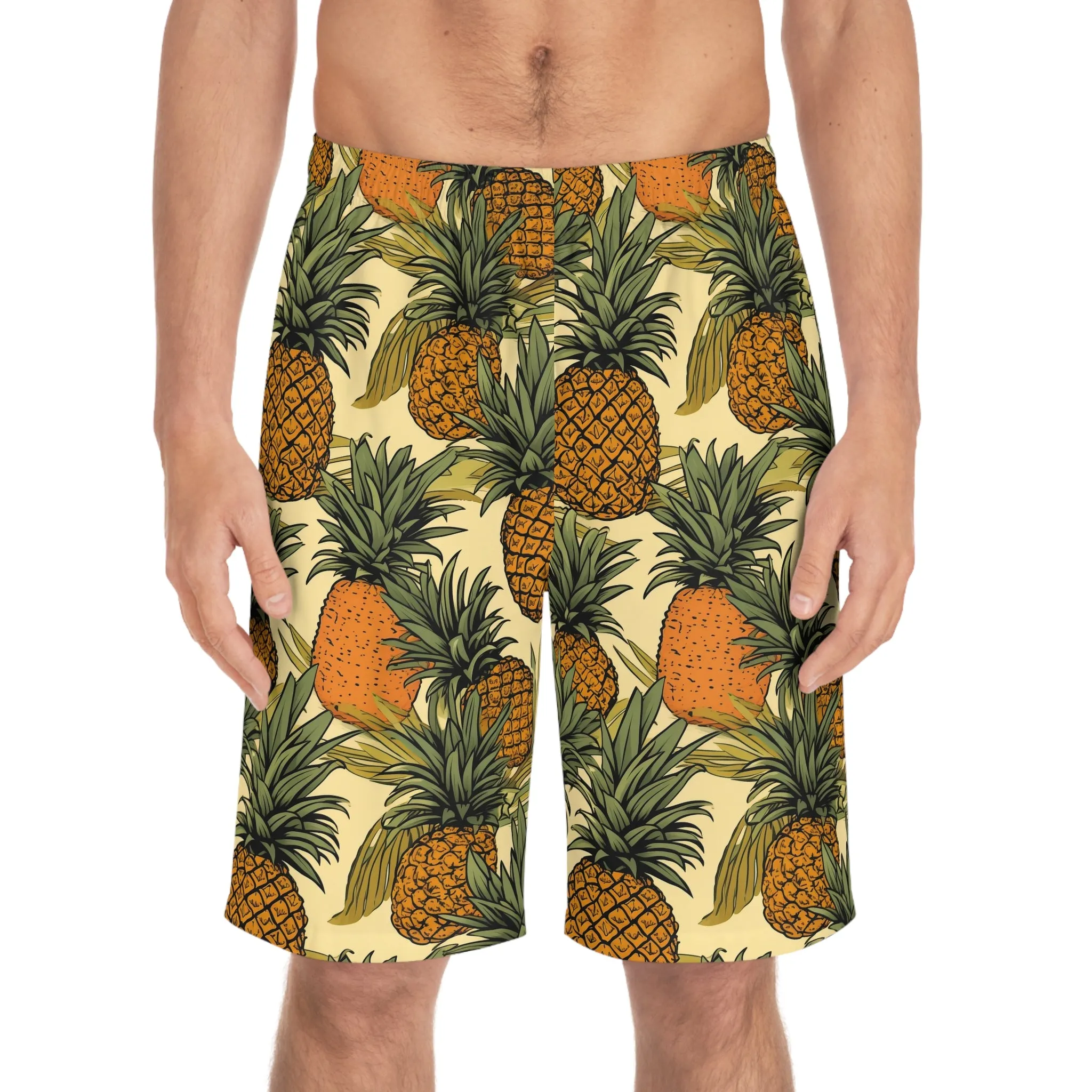 Tropical Pineapple Men's Board Shorts