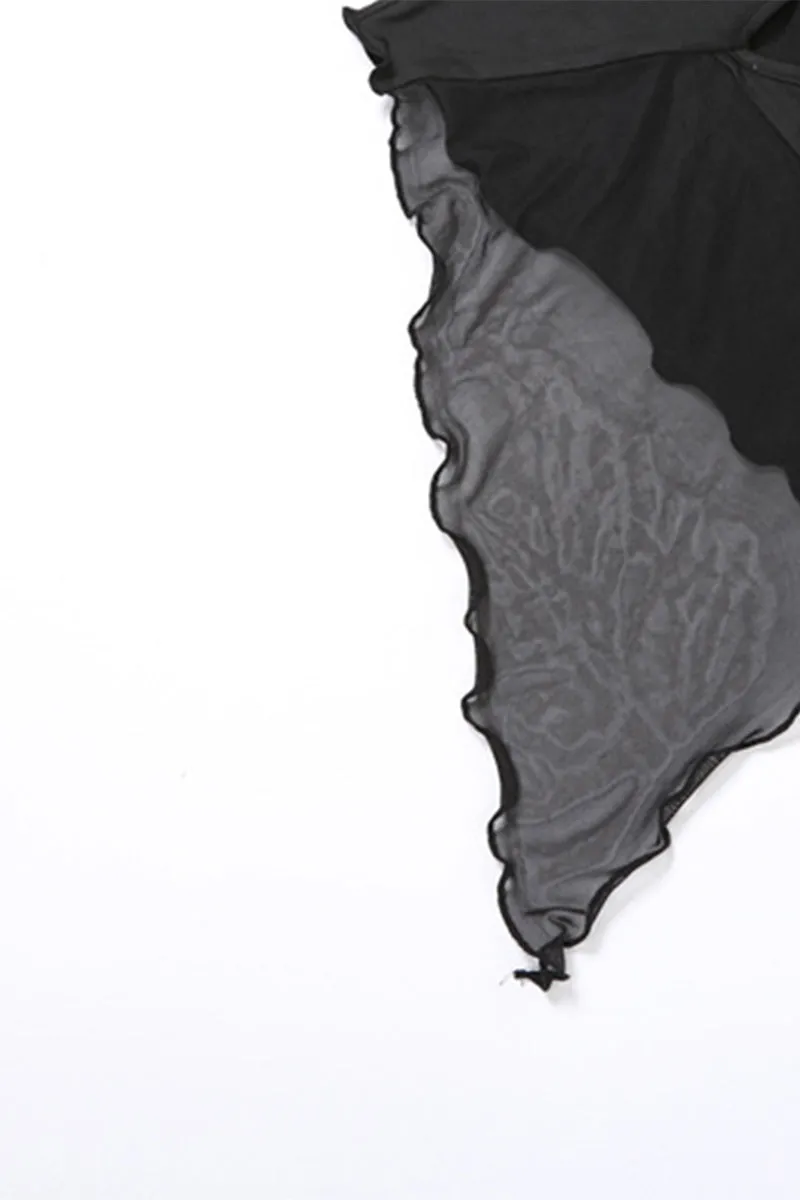 TS3245 Criss Cross Sheer Top
