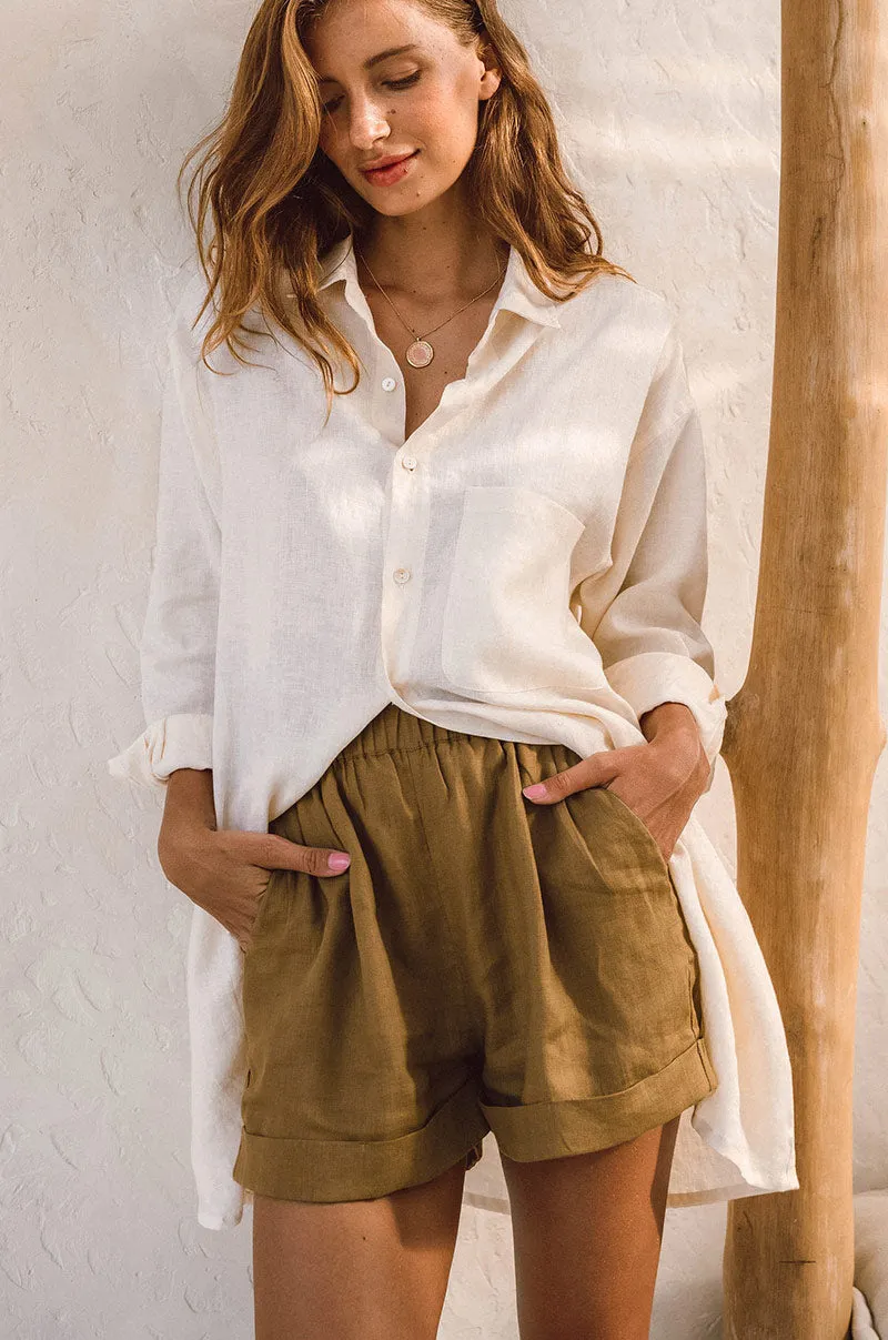 Valentina – Women’s Linen Summer Shorts