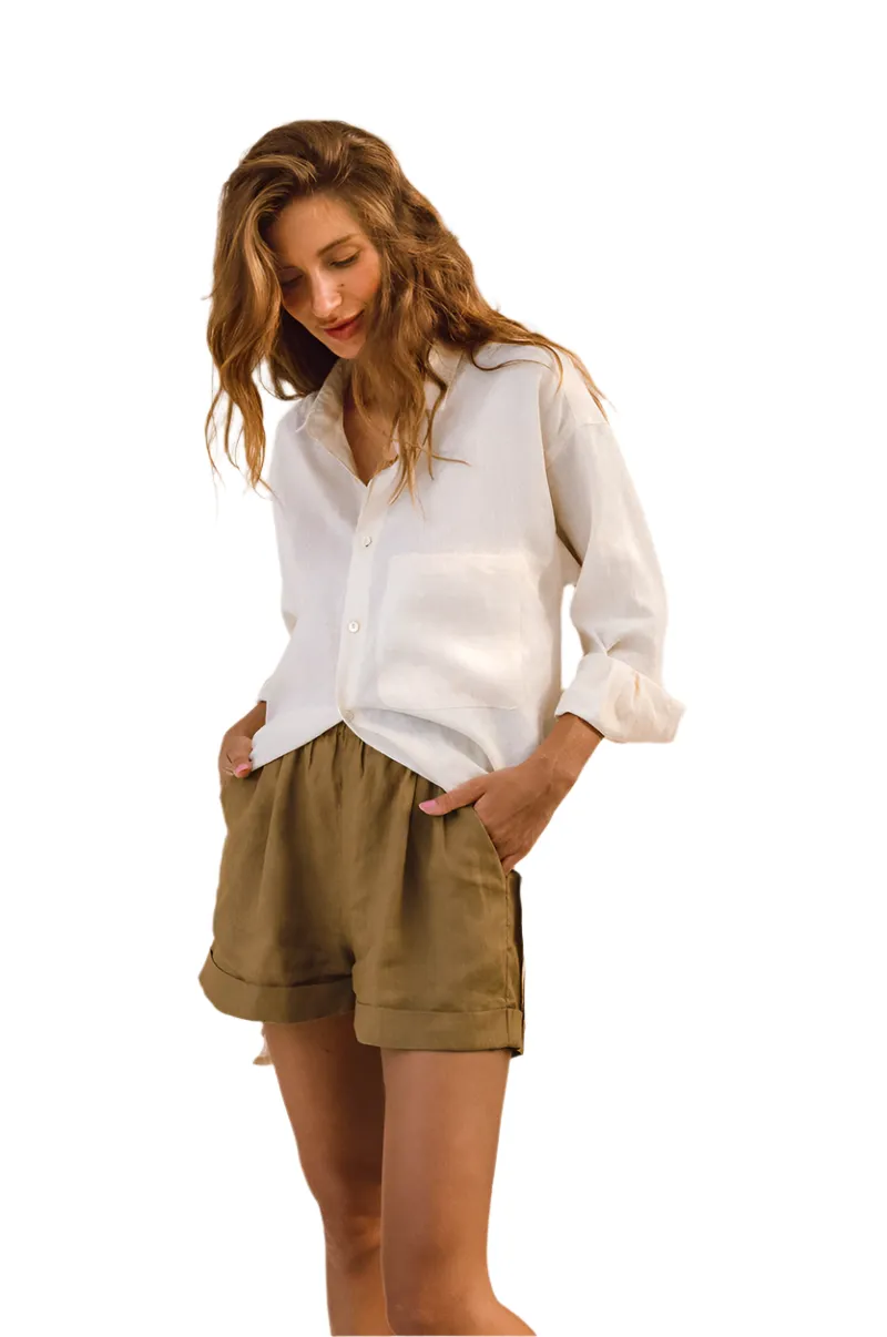 Valentina – Women’s Linen Summer Shorts