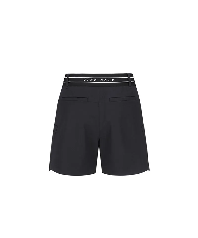Vice Golf Atelier Women's Wrap Pocket Point Half Pants - Black