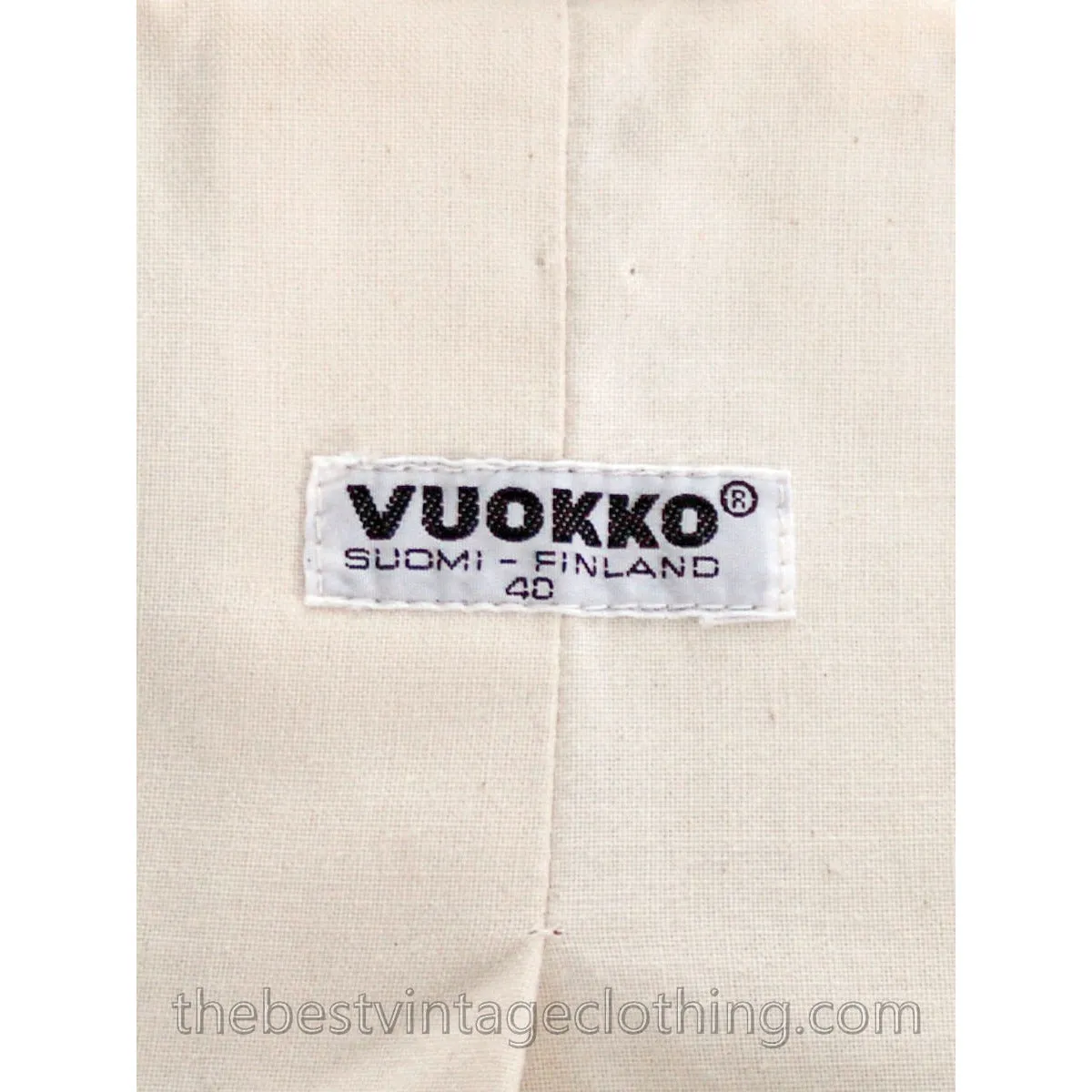 Vintage Vuokko Suomi Finland A-line Puffer Coat Black & White  1970s US Size 40