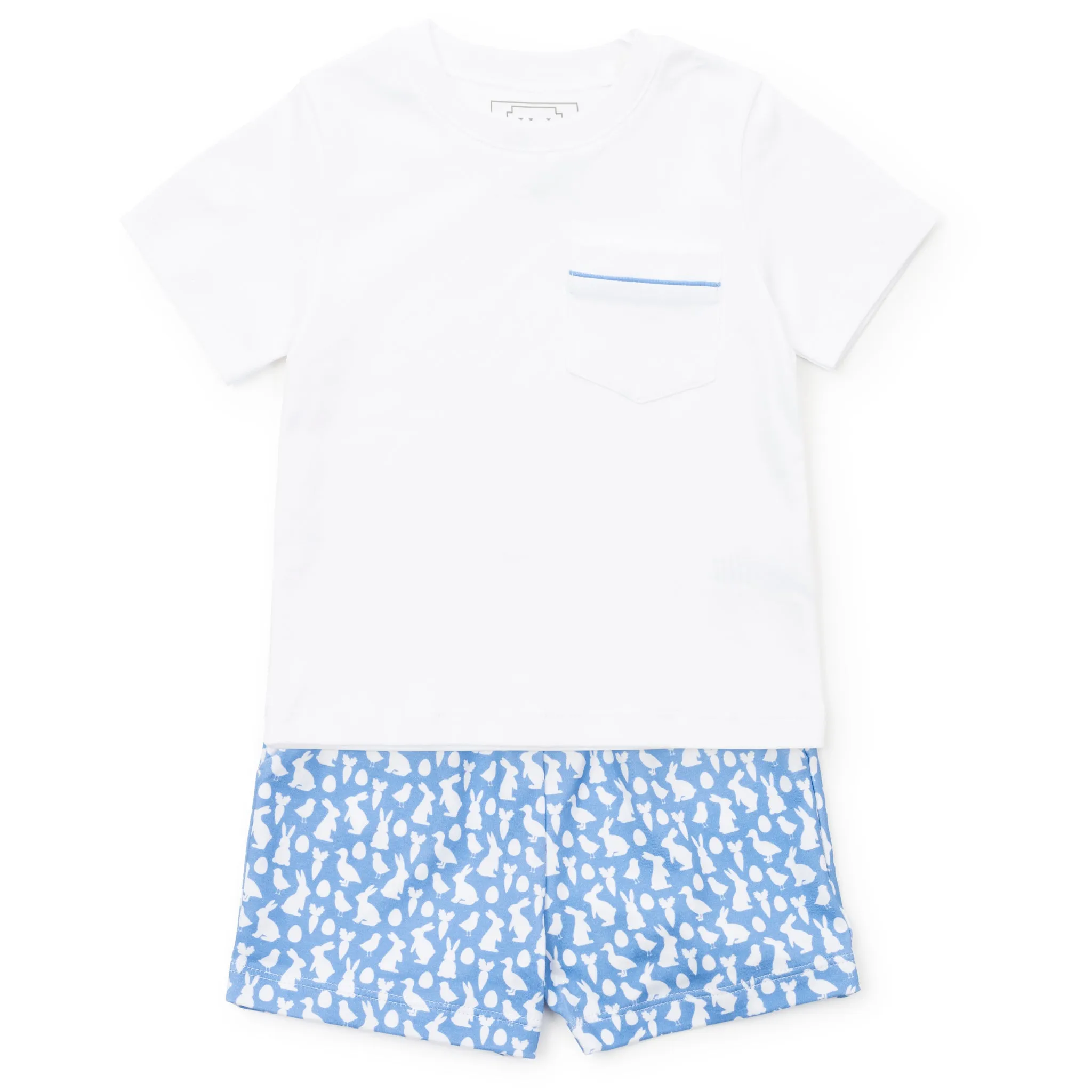 Walker Boys' Short Set - Easter Time Blue