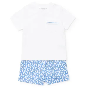 Walker Boys' Short Set - Easter Time Blue