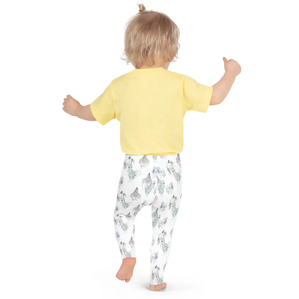 Watercolor Hens Kid's Leggings