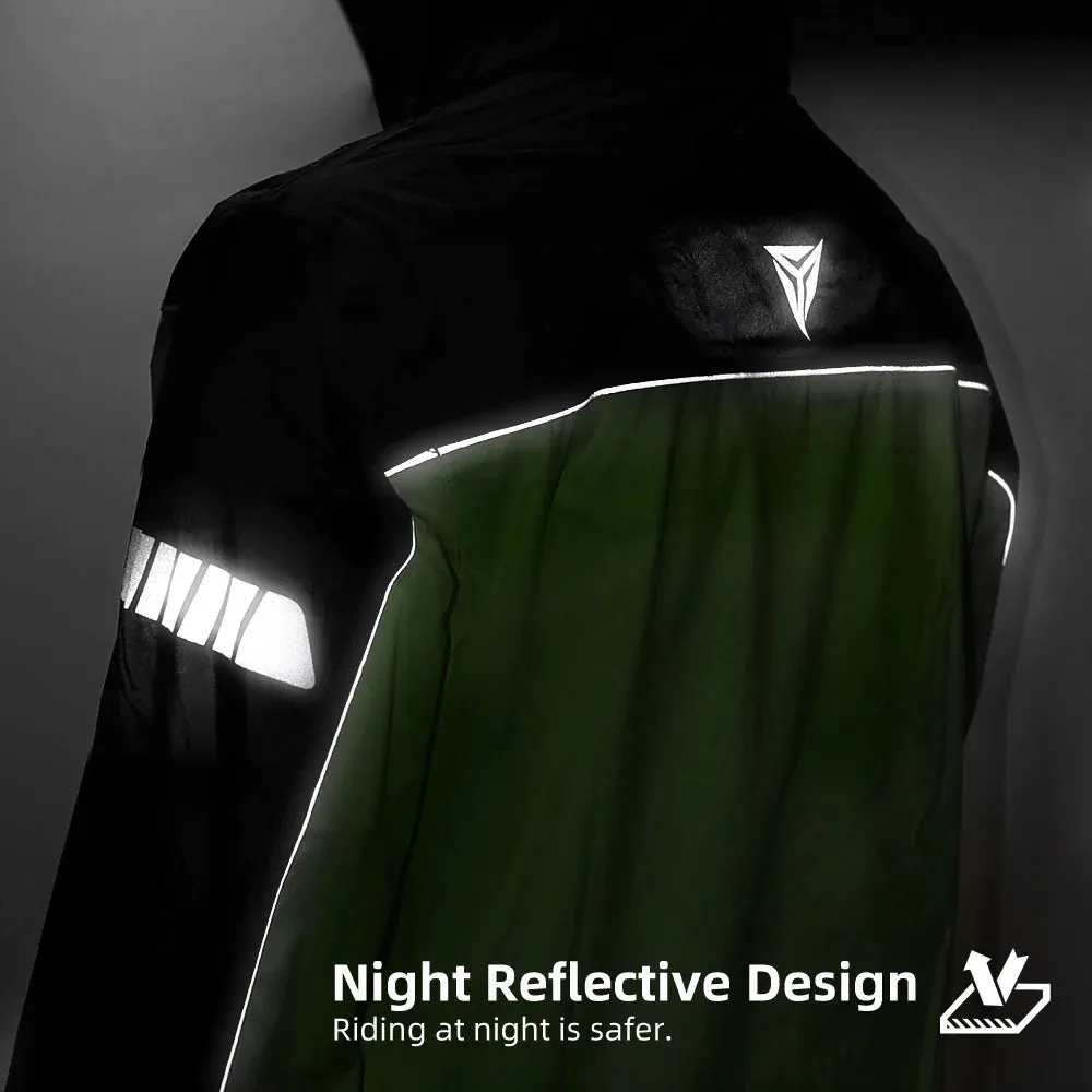 Waterproof Motorcycle Rain Suit - Reflective, Durable, and Portable Raincoat & Pants for Bikers
