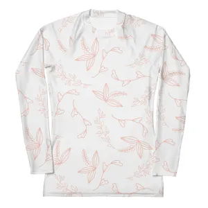 White Floral - Sustainably Made Long Sleeve Tee