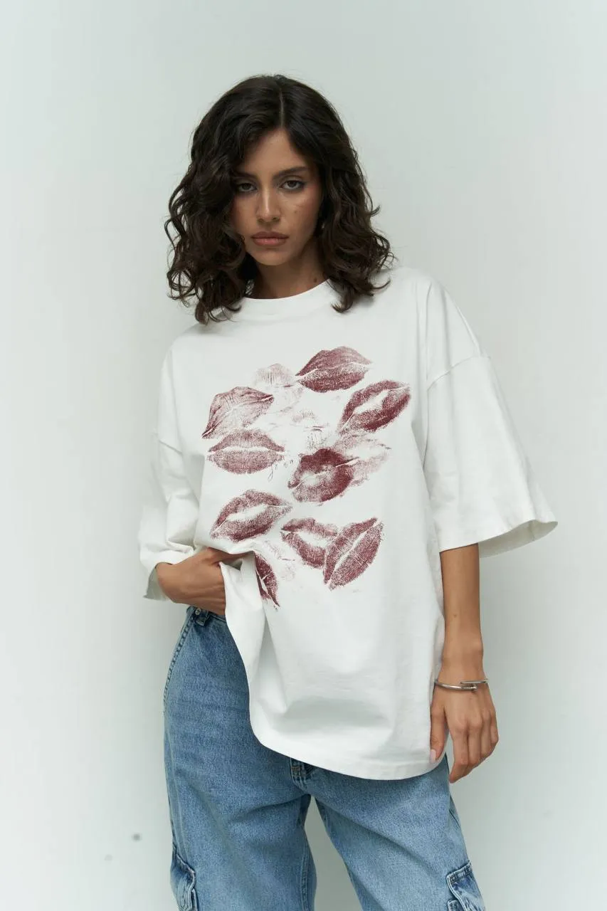 White T-shirts Lips