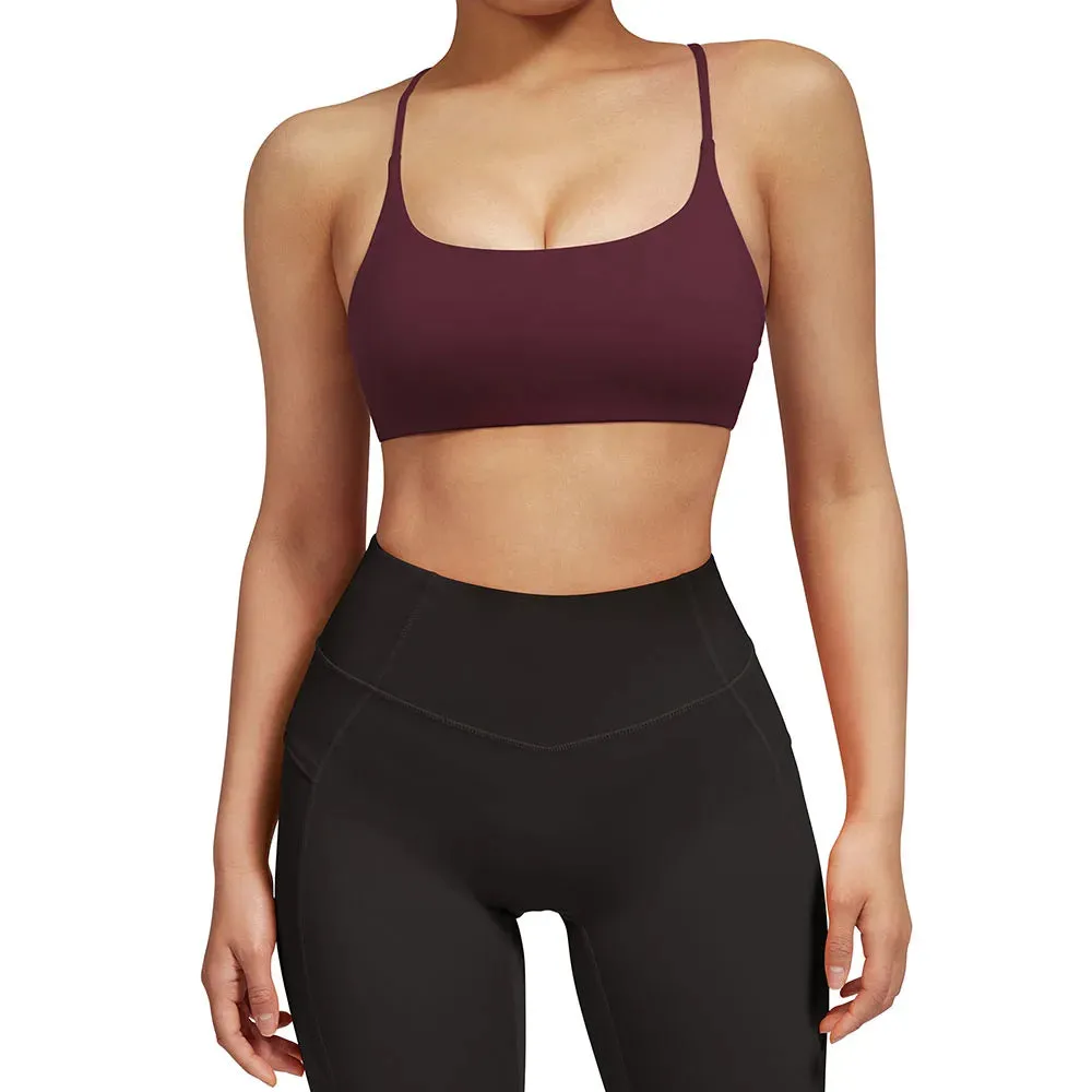 Women's Fitness Sport Top Yoga Bra - Push Up Crop Gym Top - Running Sports Bra