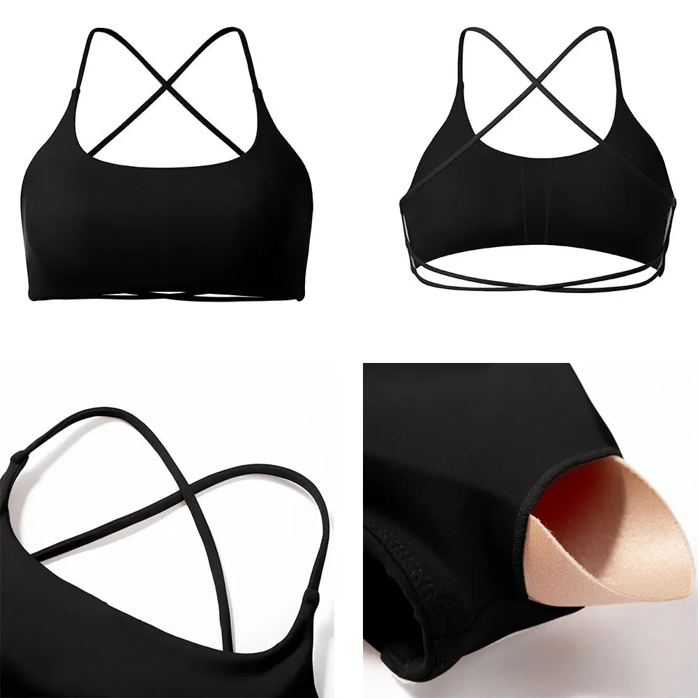 Women's Fitness Sport Top Yoga Bra - Push Up Crop Gym Top - Running Sports Bra