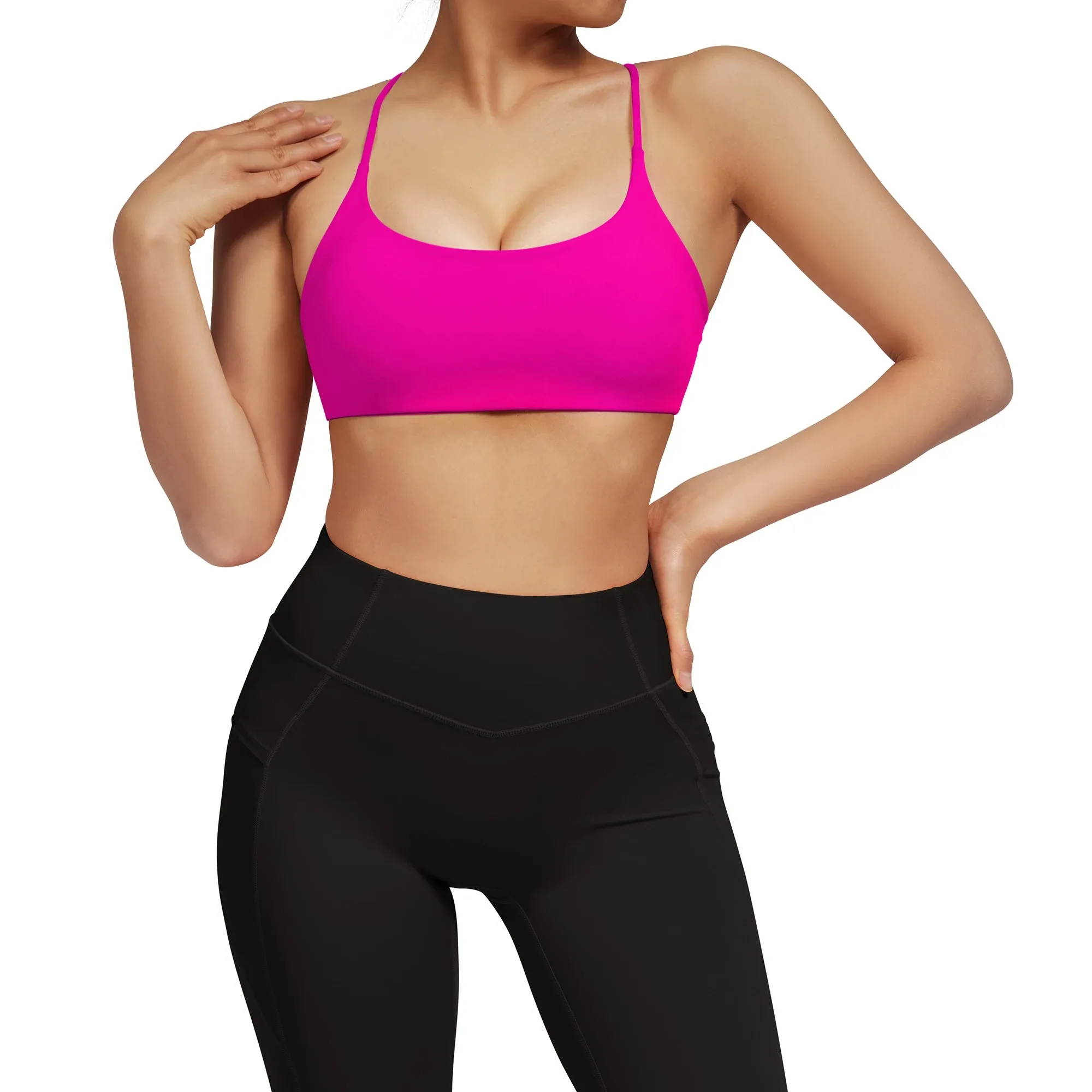 Women's Fitness Sport Top Yoga Bra - Push Up Crop Gym Top - Running Sports Bra