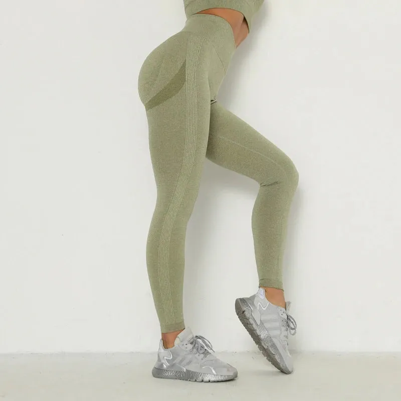 Women's Seamless Push Up Yoga Pants - Booty Tights for Fitness and Gym Workouts