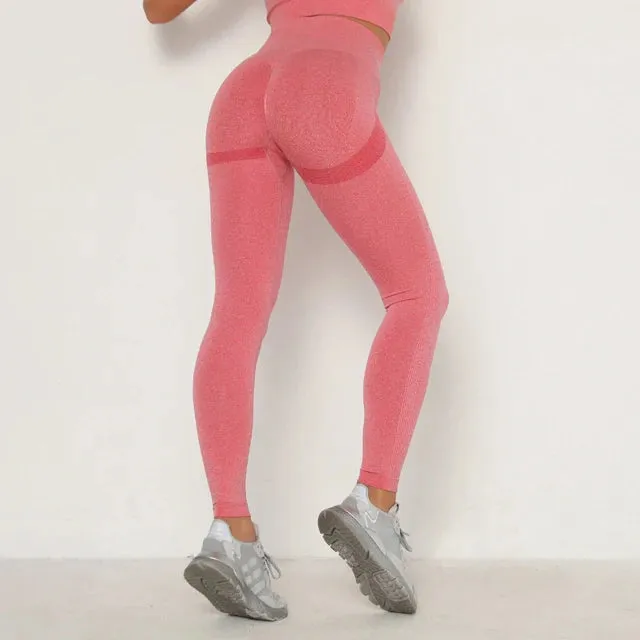 Women's Seamless Push Up Yoga Pants - Booty Tights for Fitness and Gym Workouts