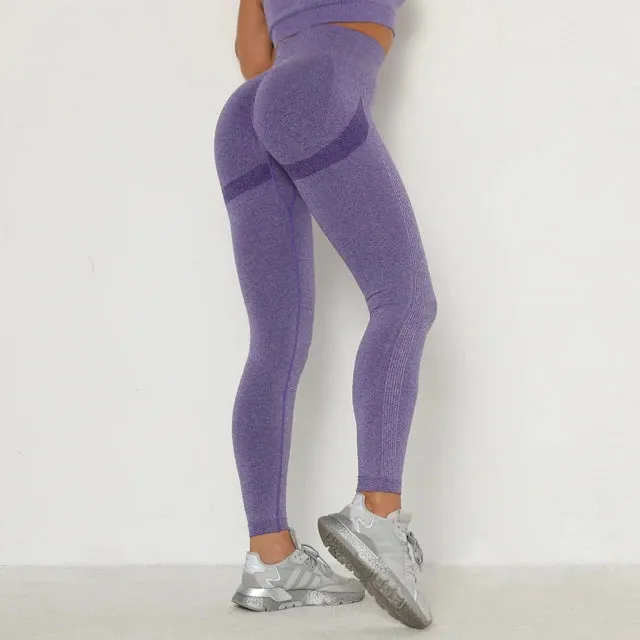 Women's Seamless Push Up Yoga Pants - Booty Tights for Fitness and Gym Workouts