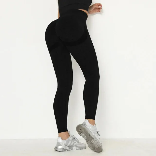 Women's Seamless Push Up Yoga Pants - Booty Tights for Fitness and Gym Workouts