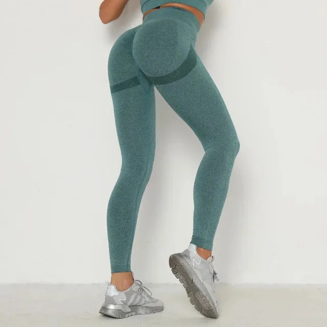 Women's Seamless Push Up Yoga Pants - Booty Tights for Fitness and Gym Workouts