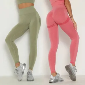 Women's Seamless Push Up Yoga Pants - Booty Tights for Fitness and Gym Workouts