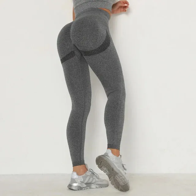 Women's Seamless Push Up Yoga Pants - Booty Tights for Fitness and Gym Workouts
