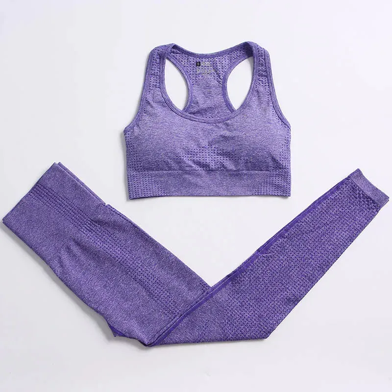 Women's Vital Seamless Yoga Set: Gym Leggings   Cropped Shirts, Fitness Sport Suit with Long Sleeve Tracksuit, Active Wear