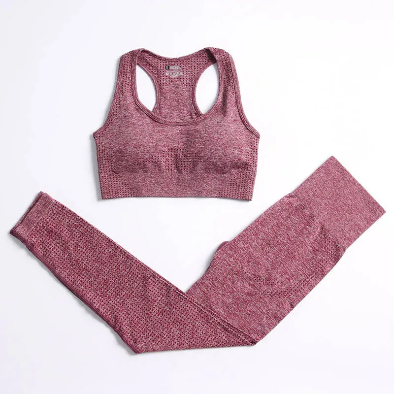 Women's Vital Seamless Yoga Set: Gym Leggings   Cropped Shirts, Fitness Sport Suit with Long Sleeve Tracksuit, Active Wear
