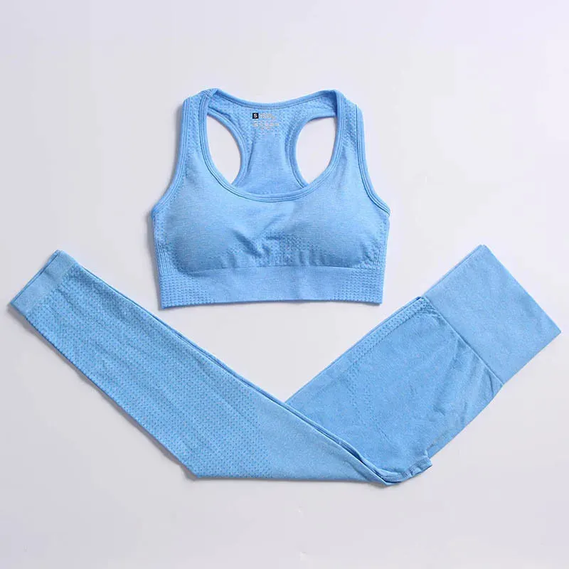 Women's Vital Seamless Yoga Set: Gym Leggings   Cropped Shirts, Fitness Sport Suit with Long Sleeve Tracksuit, Active Wear