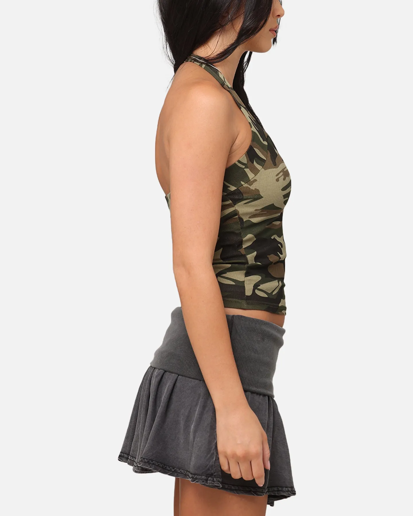 XXIII Women's Rib Halter Top Camo