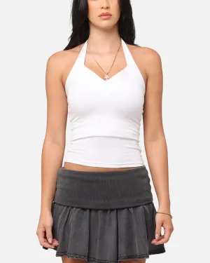 XXIII Women's Rib Halter Top White