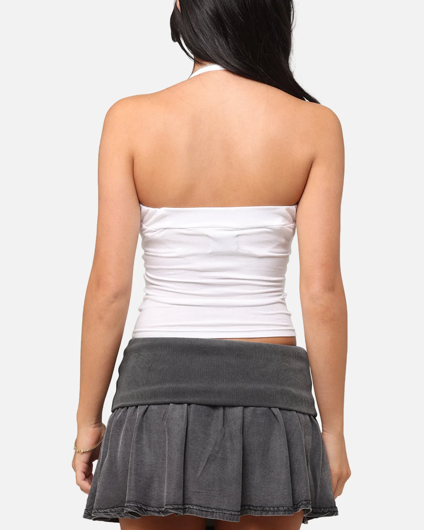 XXIII Women's Rib Halter Top White