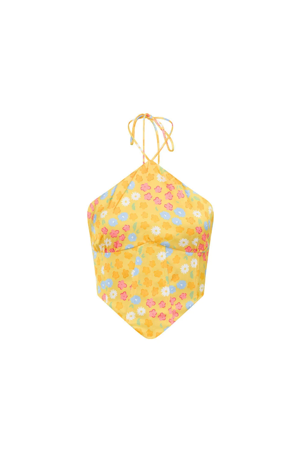 Yumee Halter Top - Azalea Tropical