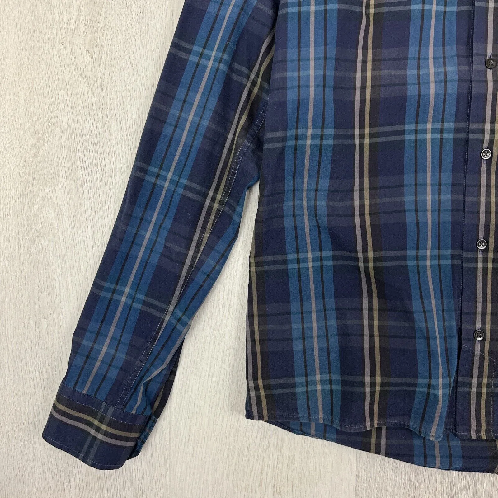 Zara Mens Long Sleeve Slim Fit Button Up Shirt Size Medium